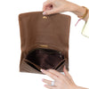 Bottega Veneta Brown Weave Leather Clutch Bag