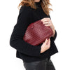 Bottega Veneta The Lauren 1980 Burgundy Intrecciato Clutch Bag