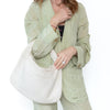Bottega Veneta Off White Leather Shoulder Bag