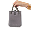 Bvlgari Serpenti Forever Grey Leather Crossbody Phone Bag