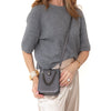 Bvlgari Serpenti Forever Grey Leather Crossbody Phone Bag
