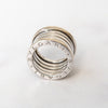 Bvlgari B-Zero Five Band Ring White Gold 18 KT Size 51