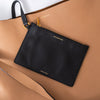 Burberry Large Camel And Black Leather Shoulder Bag