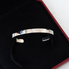 Cartier White Gold Single Diamond Open Love Cuff Bangle 18