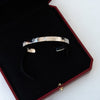 Cartier White Gold Single Diamond Open Love Cuff Bangle 18