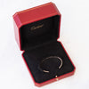 Cartier White Gold Single Diamond Open Love Cuff Bangle 18