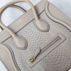 Céline Grey Python and Leather Mini Luggage Tote Bag
