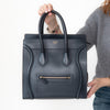 Céline Navy Blue Mini Luggage Smooth Calfskin Handbag