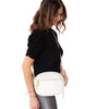 **UNUSED** Celine White Quilted Calfskin Leather C Charm Camera Bag