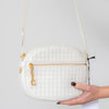 **UNUSED** Celine White Quilted Calfskin Leather C Charm Camera Bag
