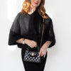 **UNUSED** Chanel Small Kelly Shopping Bag in Black Calfskin Leather with Brushed Gold Hardware