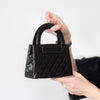 **UNUSED** Chanel Small Kelly Shopping Bag in Black Calfskin Leather with Brushed Gold Hardware