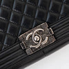 Chanel Classic Black Leather Medium Boy Bag