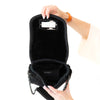 Chanel Black Shearling Mademoiselle Lock Shoulder Bag