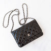 Chanel Black Patent Wallet On Chain Crossbody Bag