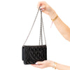 Chanel Black Patent Wallet On Chain Crossbody Bag