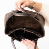 Chanel Vintage Bronze Python Executive Cerf Tote Bag