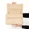 Chanel Cream Caviar Leather Jumbo Classic Double Flap Bag