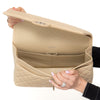 Chanel Cream Caviar Leather Jumbo Classic Double Flap Bag