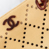Chanel Beige Caviar Perforated Bekko Chain Tote Bag