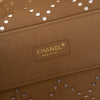 Chanel Beige Caviar Perforated Bekko Chain Tote Bag