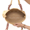 Chanel Beige Caviar Perforated Bekko Chain Tote Bag