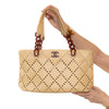 Chanel Beige Caviar Perforated Bekko Chain Tote Bag