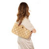 Chanel Beige Caviar Perforated Bekko Chain Tote Bag
