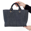Chanel Deauville Denim And Tweed Shopping Tote Bag