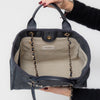 Chanel Deauville Denim And Tweed Shopping Tote Bag