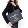 Chanel Deauville Denim And Tweed Shopping Tote Bag