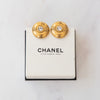 EVEYSPRELOVED Chanel Vintage Crystal Encrusted CC Clip On Earrings
