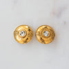 EVEYSPRELOVED Chanel Vintage Crystal Encrusted CC Clip On Earrings