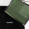 Chanel Metallic Green Gabrielle Hobo Bag