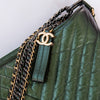 Chanel Metallic Green Gabrielle Hobo Bag