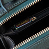 Chanel Dark Turquoise Caviar Quilted Leather Medium CC Filigree Vanity Case Iridescent Hardware