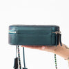 Chanel Dark Turquoise Caviar Quilted Leather Medium CC Filigree Vanity Case Iridescent Hardware