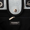 Chanel Grey Canvas and Leather Deauville Shopper Tote Bag