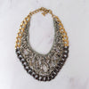 Chanel Gunmetal and Gold Metal Necklace