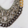 Chanel Gunmetal and Gold Metal Necklace