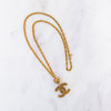 Chanel Vintage Coco Mark Gold Plated Long Necklace