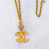 Chanel Vintage Coco Mark Gold Plated Long Necklace