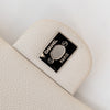 Chanel Off White Medium Classic Double Flap Bag In Caviar Leather
