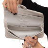 Chanel Off White Medium Classic Double Flap Bag In Caviar Leather