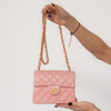 Chanel Mini Square Pink Sakura Leather Flap Bag