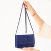 Chanel Cobalt Blue Patent Leather Timeless CC Wallet on Chain Bag