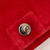 Chanel Red Chevron Suede Boy Bag