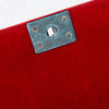 Chanel Red Chevron Suede Boy Bag