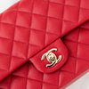 ** UNUSED** Chanel Red Caviar Leather Medium Double Classic Flap Bag