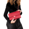 ** UNUSED** Chanel Red Caviar Leather Medium Double Classic Flap Bag